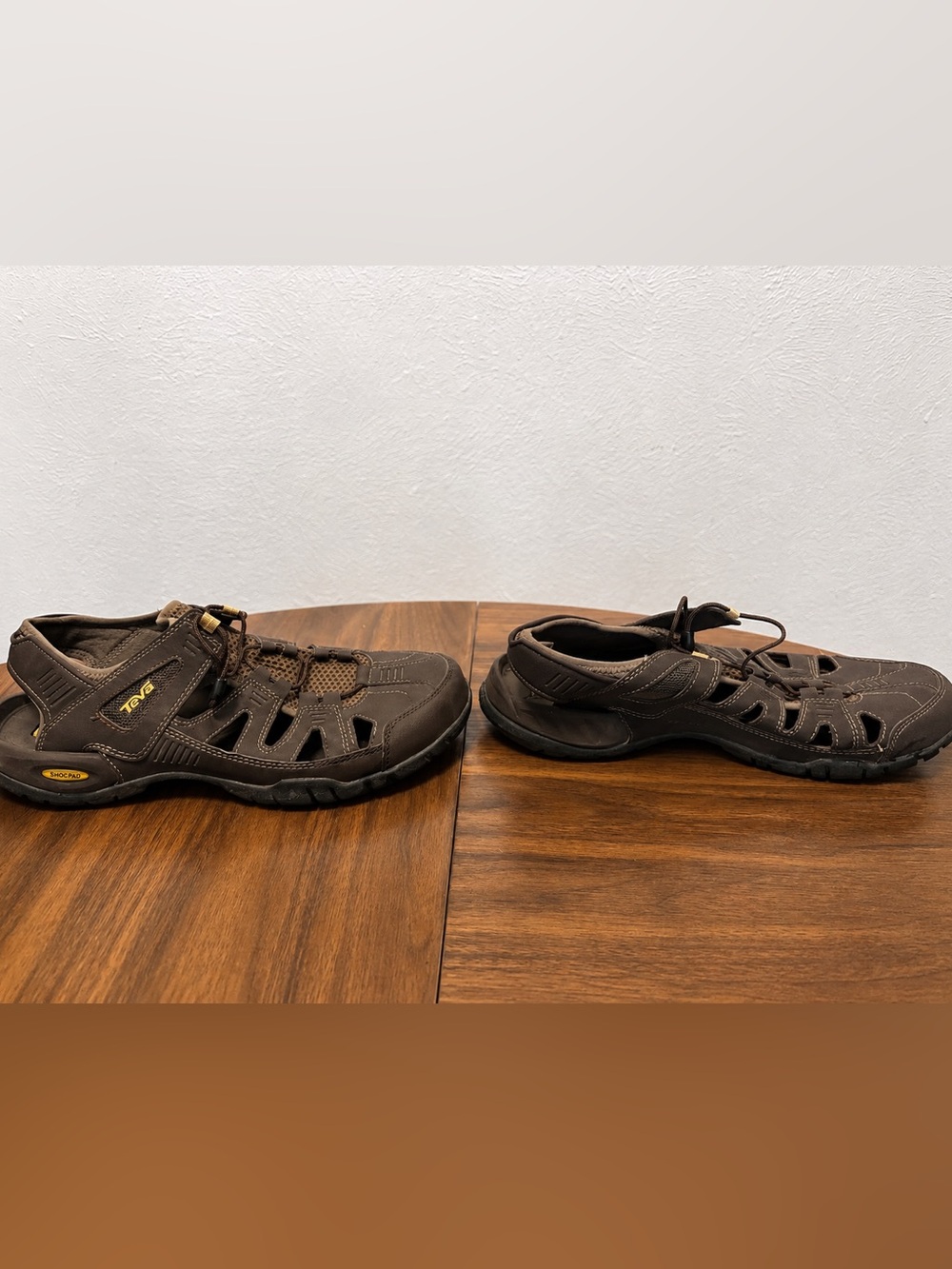 Teva Omnium Sport Sandals Men’s 11.5 Brown Closed Toe Water Hiking Shoc Pad